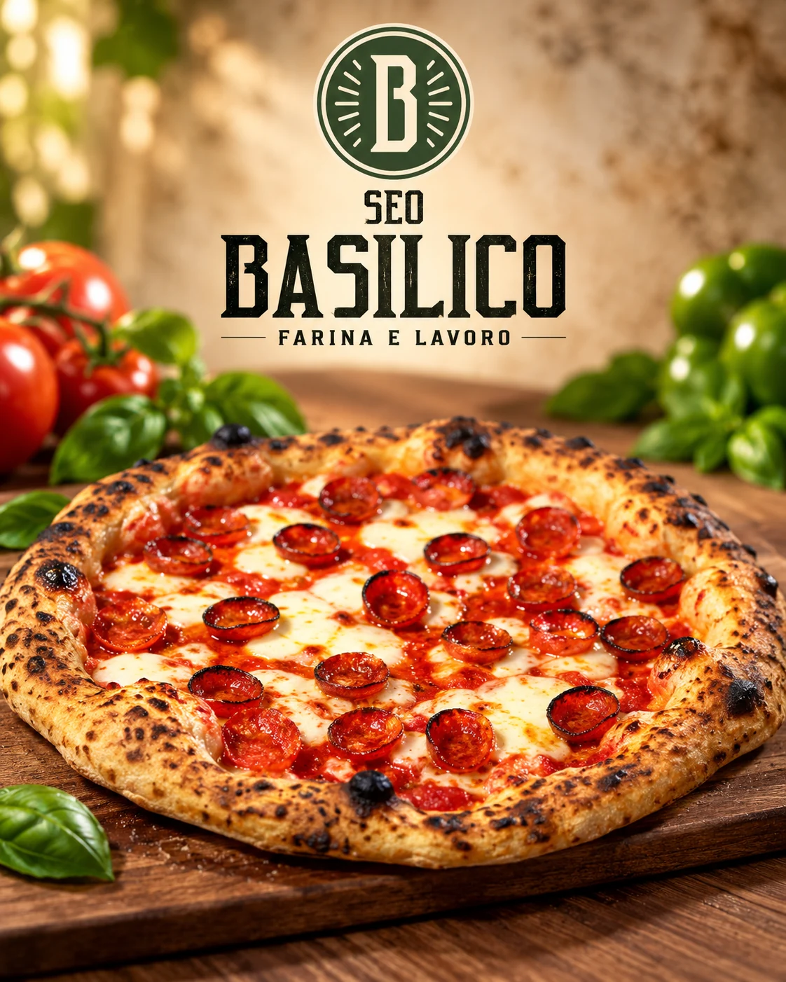 Seo Basilico artisan pepperoni pizza
